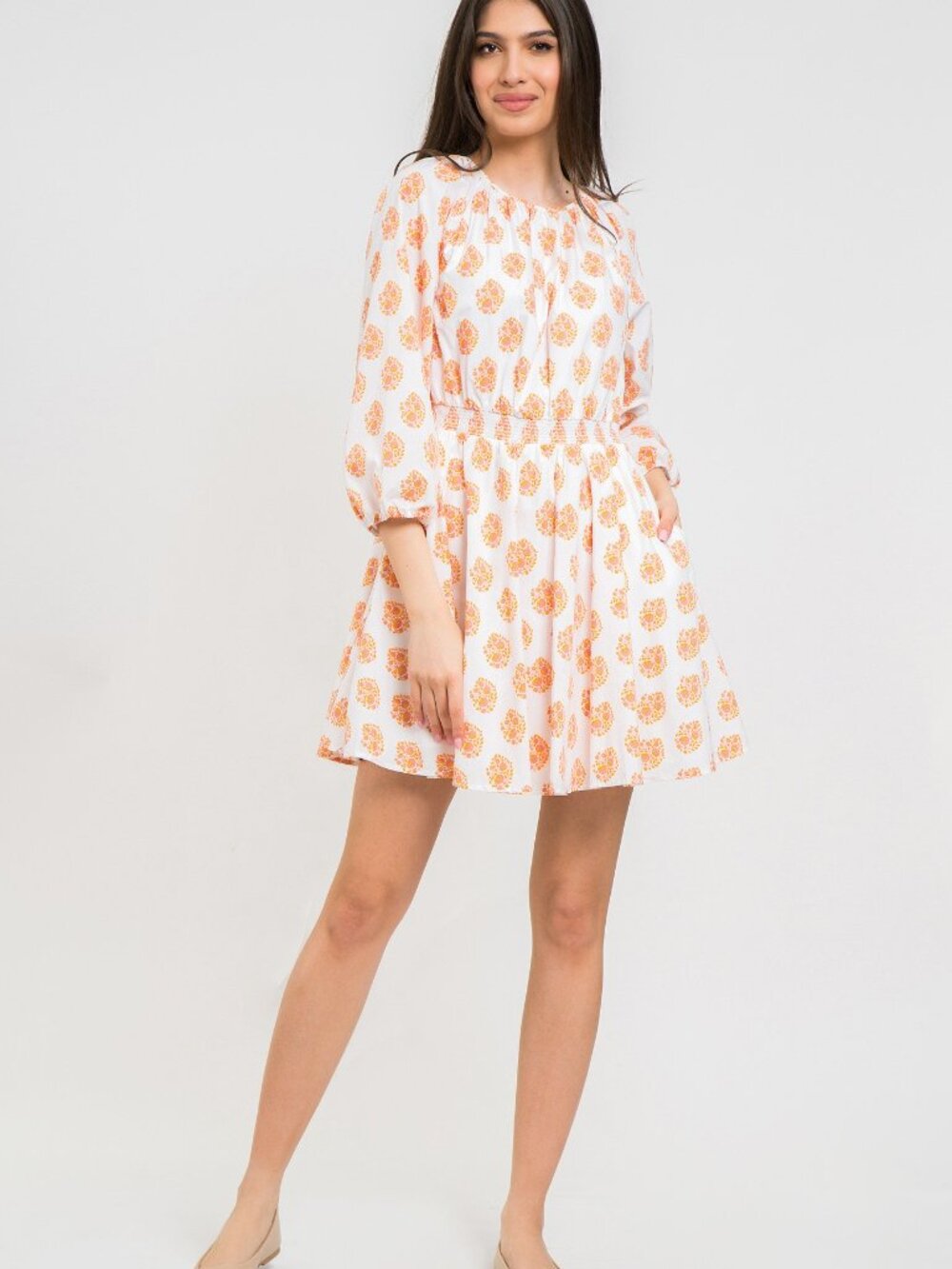 J. Crew Smocked Waist Floral Mini Dress, Floral  Print Size Medium
